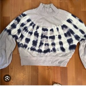 LA Made Tie Due Blue Turtleneck Sweater Size Small
